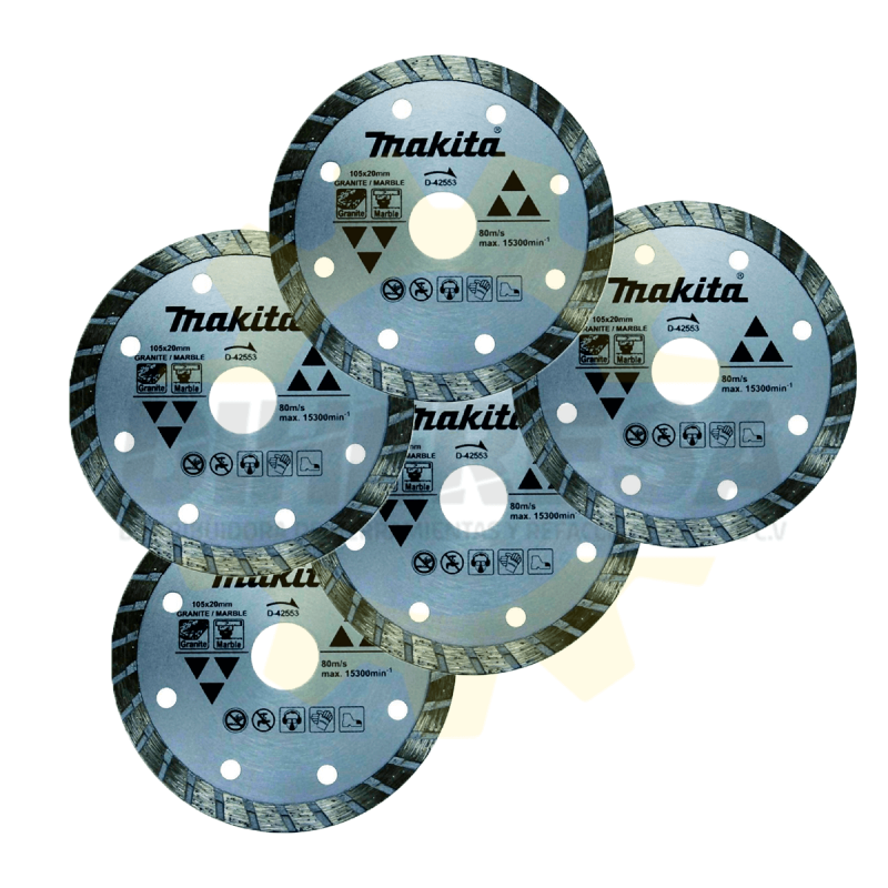 Paquete de 5 Discos de Diamante D-42553 Makita